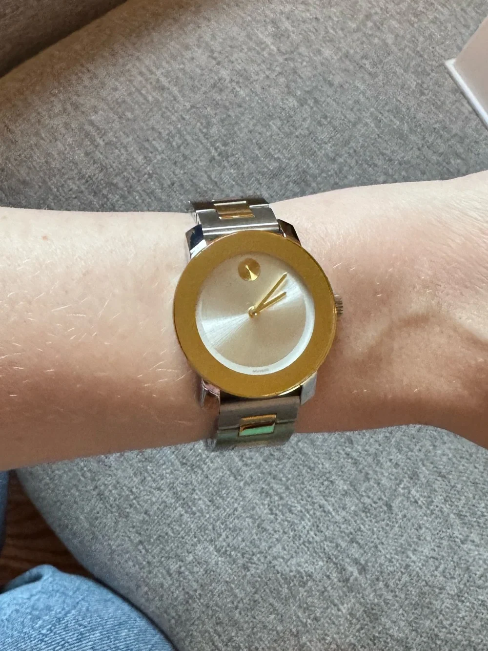 Movado Bold Two Tone Gold Watch